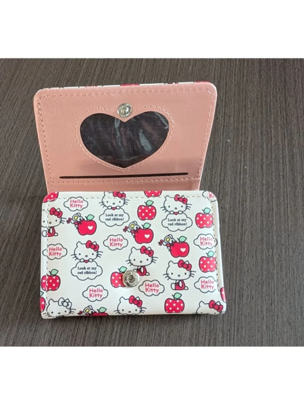 Hello Kitty Strawberry Trifold Wallet Pink Slim Compact Small Purse Girls Women
